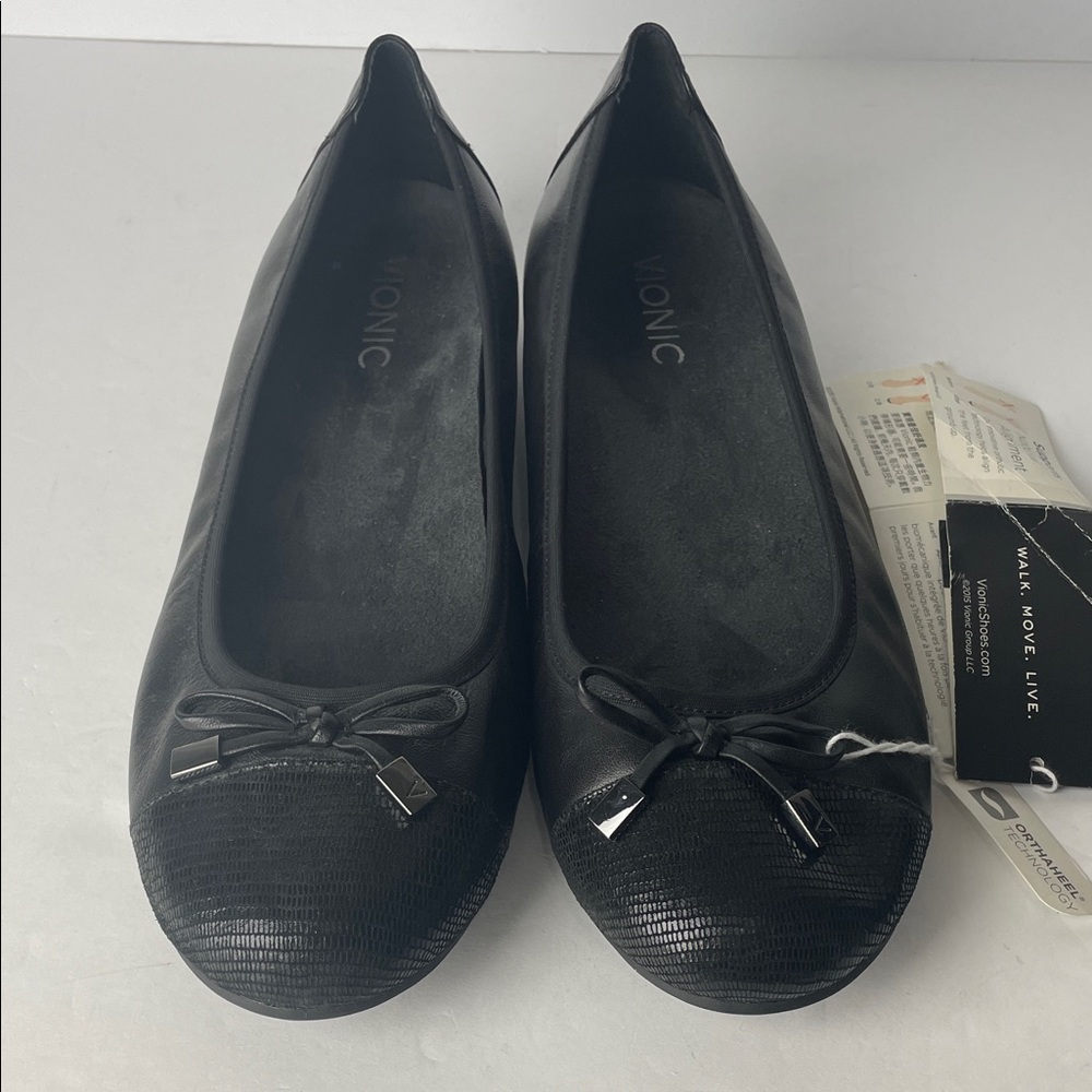 Vionic Black Spark Minna Ballet Flats
